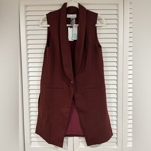 Reddish Brown Sleeveless Vest